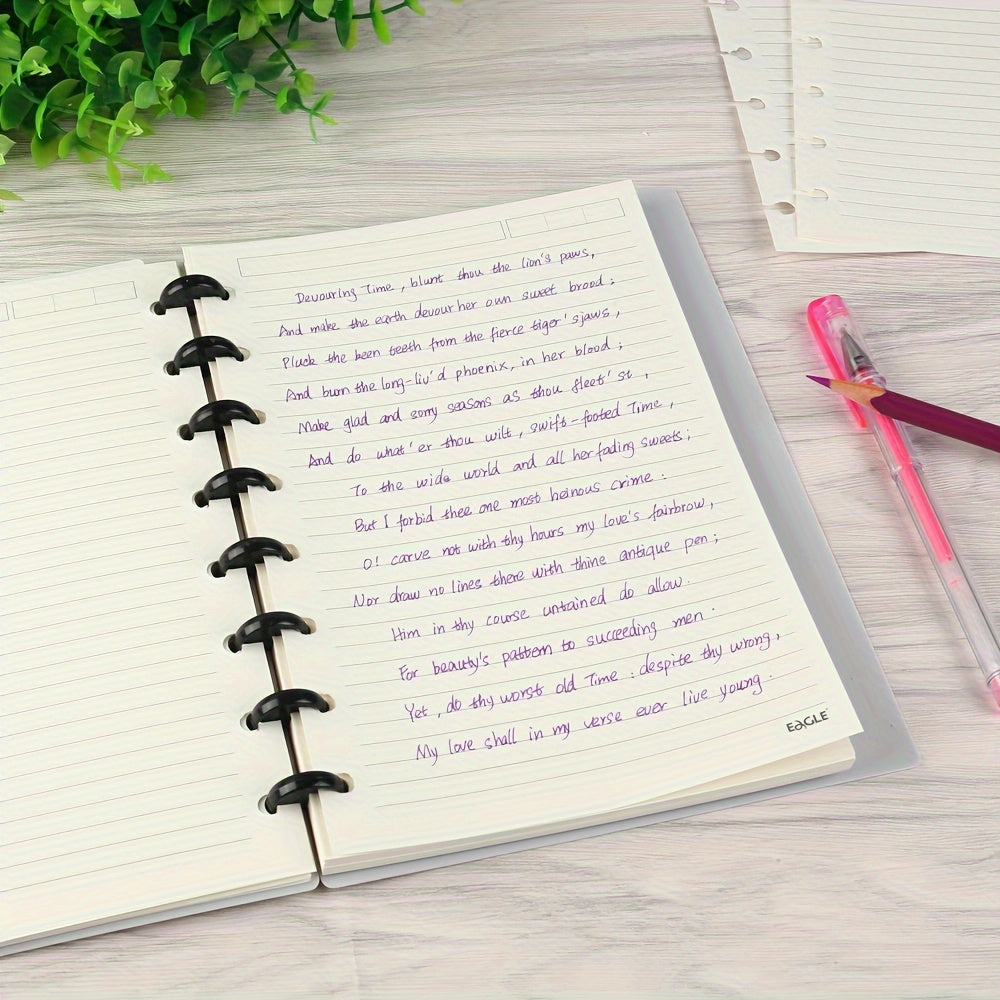 Junior Discbound Notebook Poly Cover 60 Sheets Ruled Pages