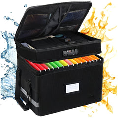 File Storage Box With Lock & Handles 2 Layer Folding Storage Box
