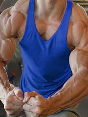 Men's Gym Tank Top Cotton Bodybuilding Muscle Singlet