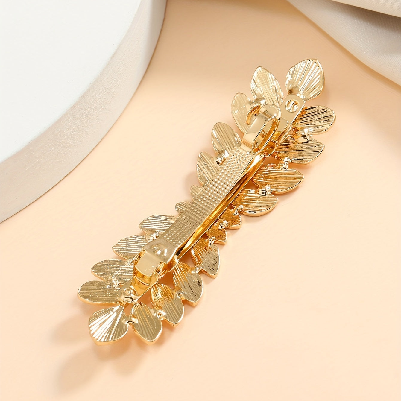 Metal Hair Clip Leaves Shape Side Clip Non slip French Barrette