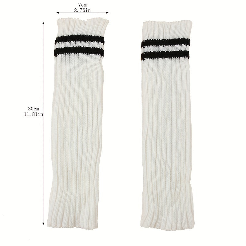 Knitted Sleeve Arm Cover with Thumb Hole for Autumn & Winter
