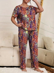  Ombre Leopard Print Pajama Set