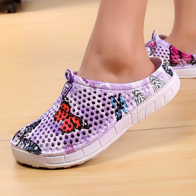 Women's Butterfly Hole Slippers Non-slip Beach Slippers