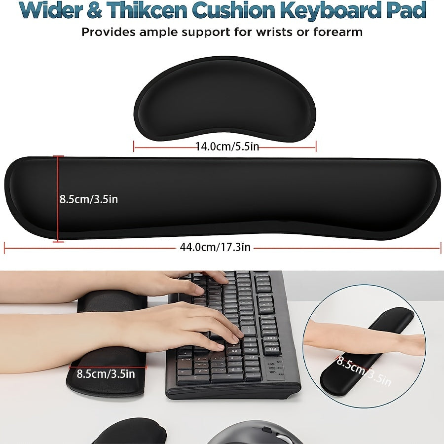 Memory Foam Keyboard & Mouse Wrist Rest Support Pad