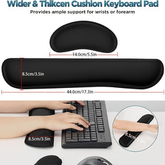 Memory Foam Keyboard & Mouse Wrist Rest Support Pad