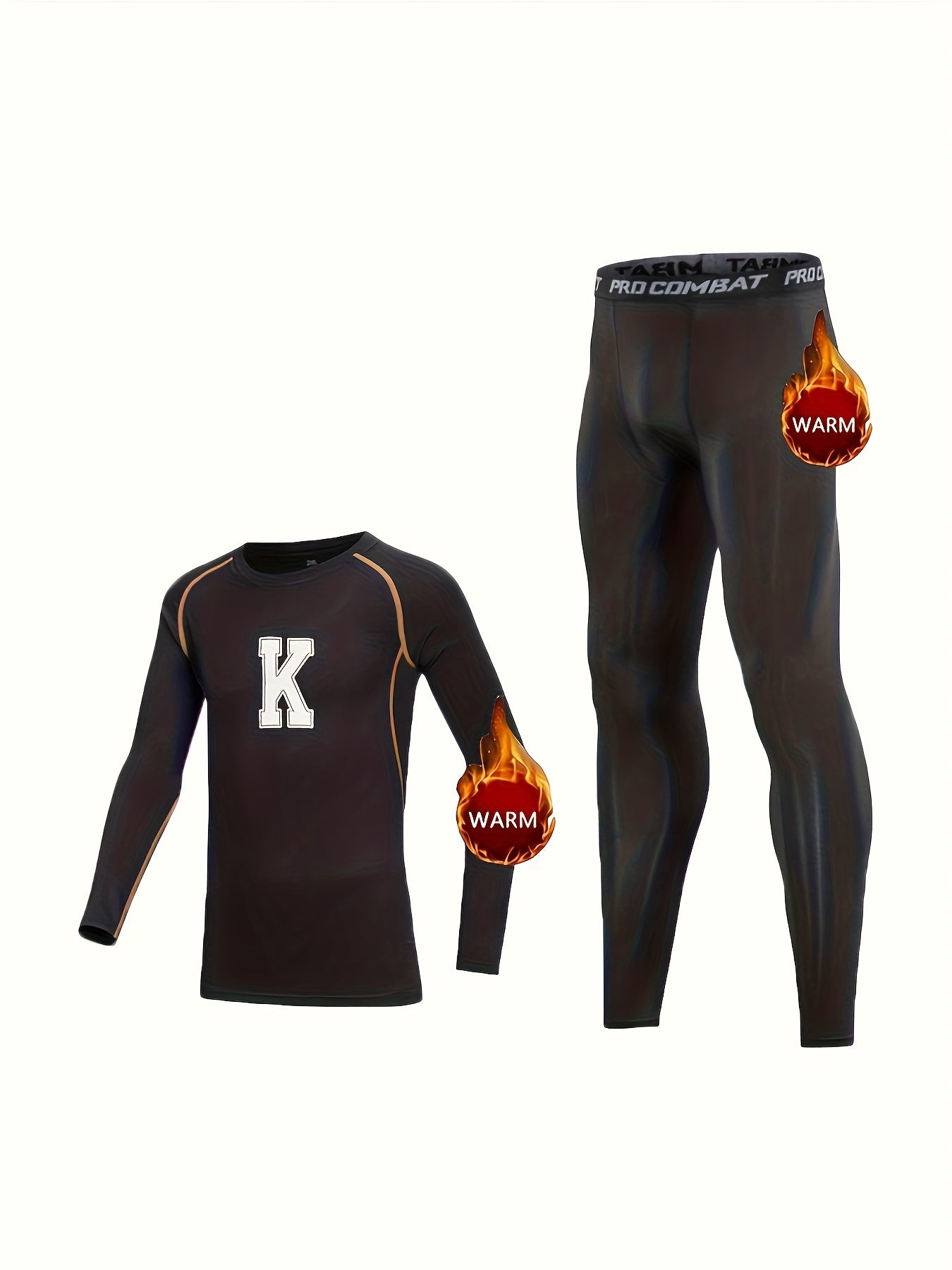 2pcs Toddler Kids Fleece Thermal Compression Sets