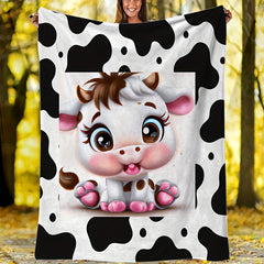 Cow Print Blanket Small Throw Blanket Car Travel Blanket