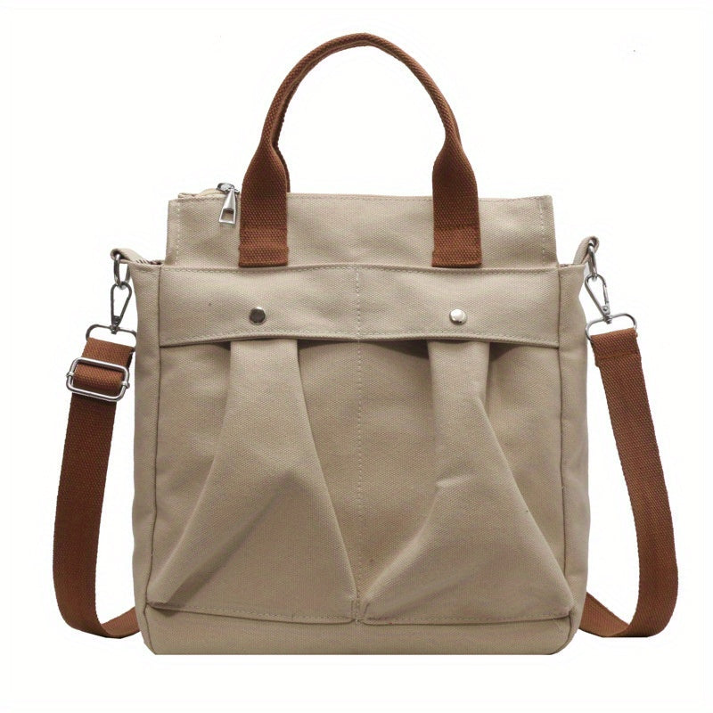 Large Capacity Colorblock Shoulder Bag Casual Crossbody Handbag