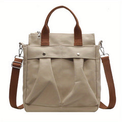 Large Capacity Colorblock Shoulder Bag Casual Crossbody Handbag