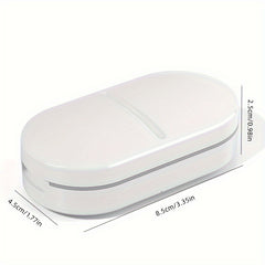 Portable Medicine Cutter Storage One Week Medicine Box Stainless Steel Blade