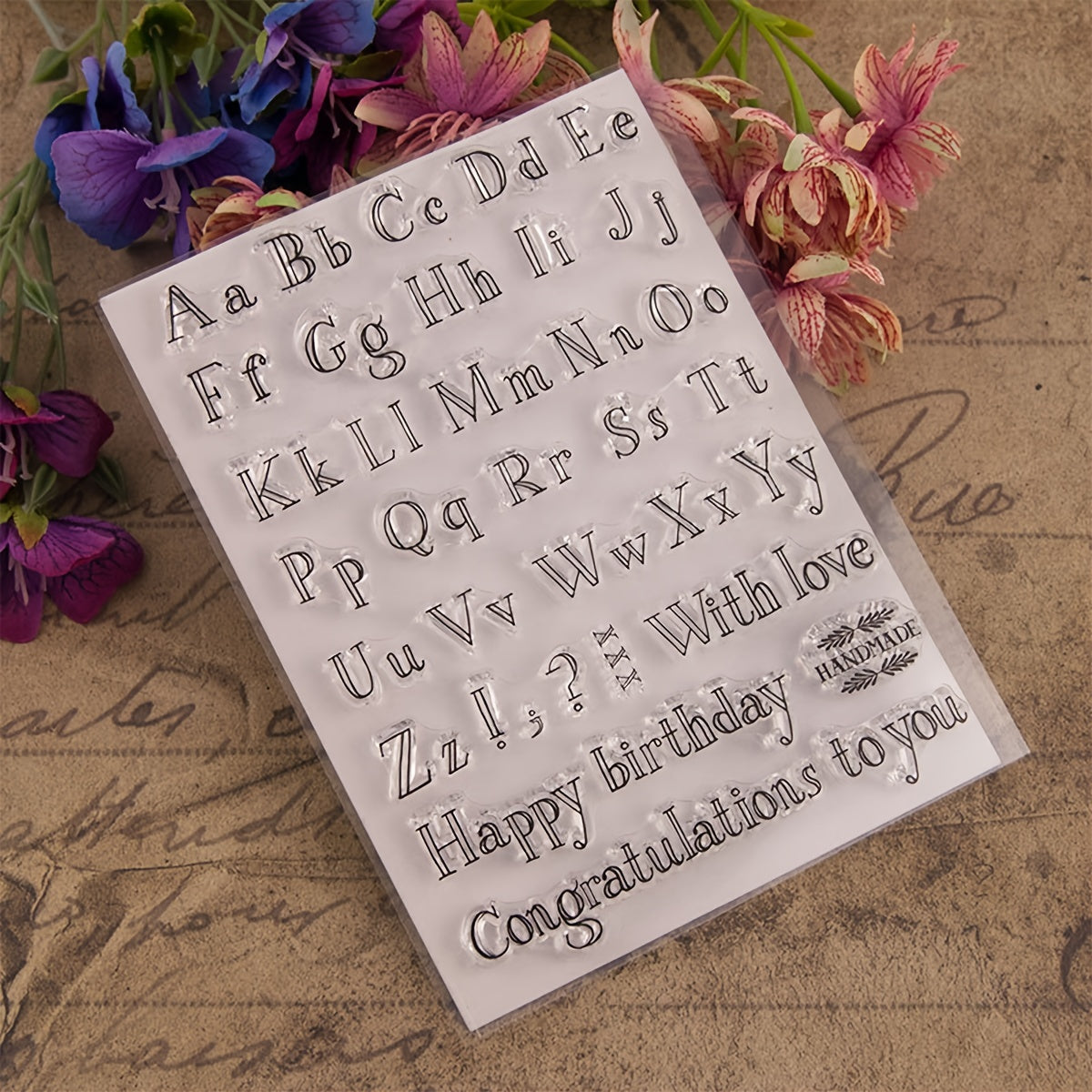 Alphabet Clear Stamps Capital & Lowercase for Card Making Scrapbooking