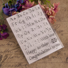 Alphabet Clear Stamps Capital & Lowercase for Card Making Scrapbooking