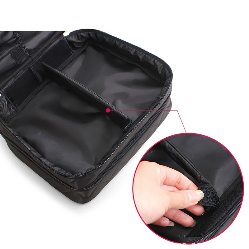 Large Capacity Double Layer Makeup Bags Organizer Travel Multifunctional