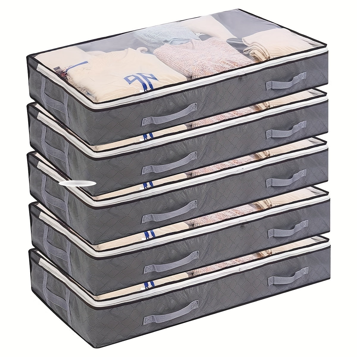 Large Capacity Zipper Storage Organizer Container Underbed B