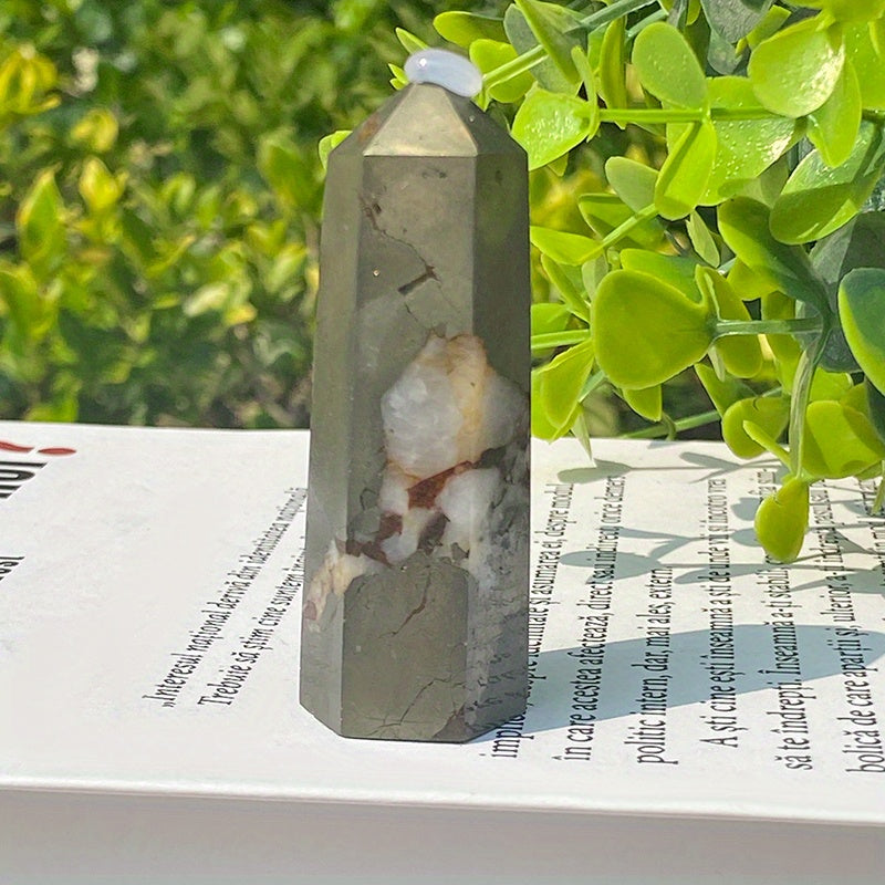 Natural Crystal Pyrite Healing Point Wand Home Decoration