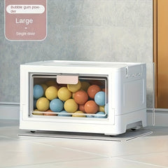 Large Capacity Clear Storage Bin With Wheels Foldable Luggage Box