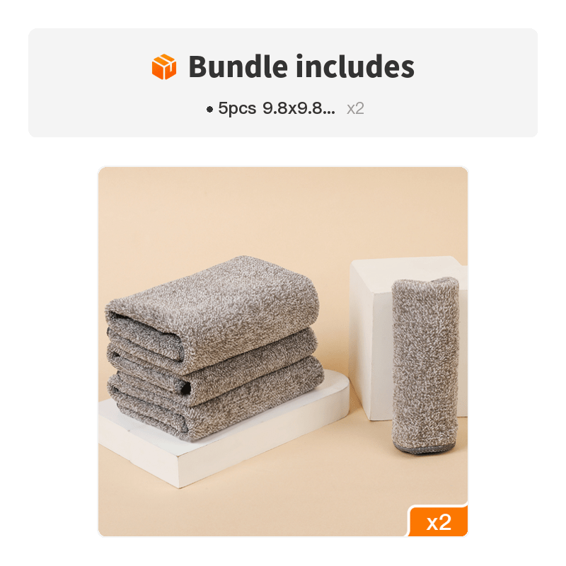 5pcs Microfiber Absorbent Cleaning Rag Set for Patio Table
