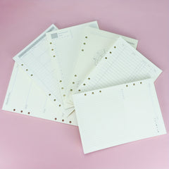 1pc A5 45pg Loose Leaf Book Inner Pages 6 Hole Refill