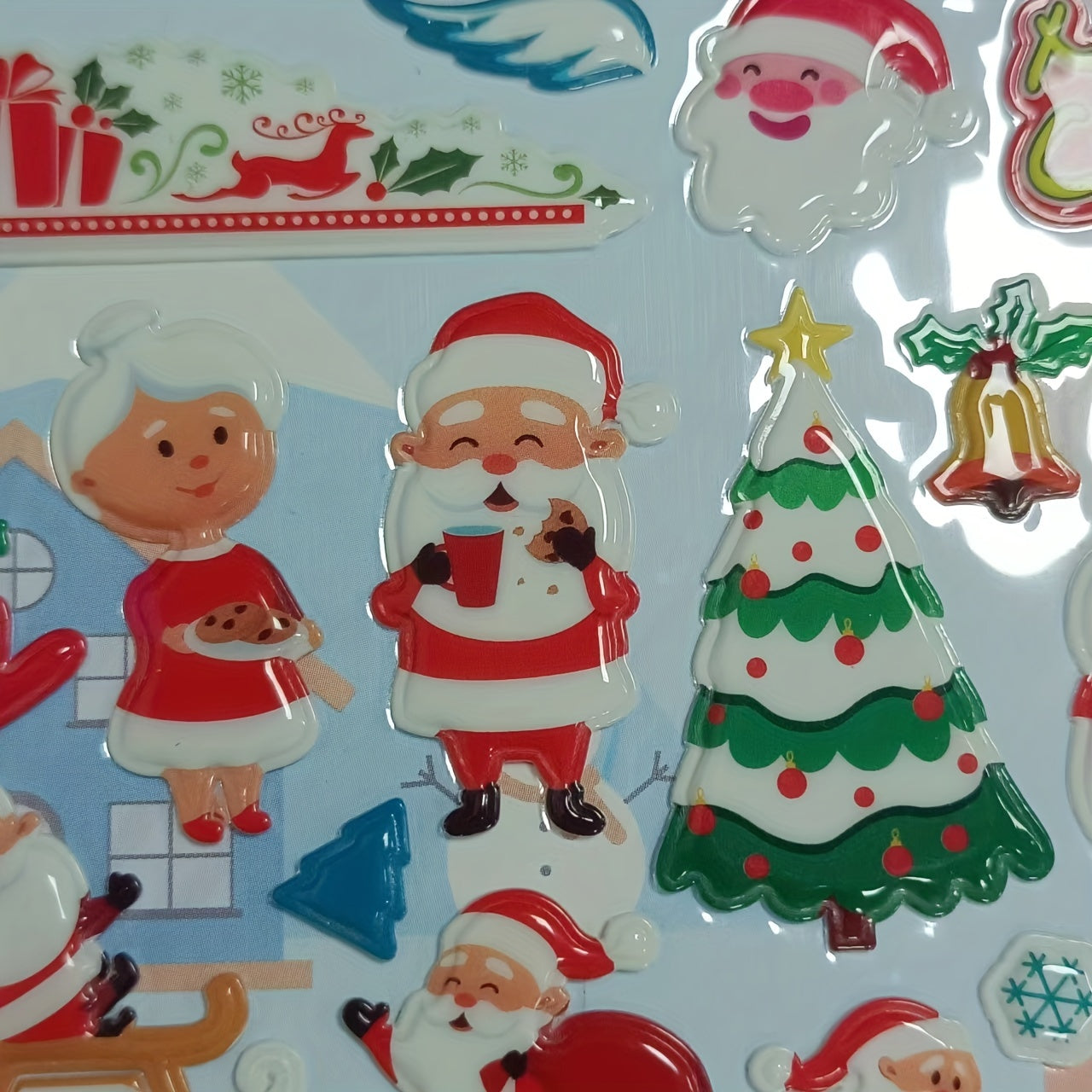 1pc Christmas 3D Bubble Stickers Adhesive Puffy Stickers DIY Diary Stationery