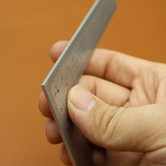Mini Steel L-shaped Double Sided Scale Ruler for Leather