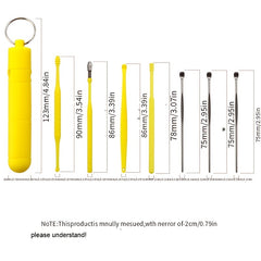 7Pcs Ear Cleaning Kit With Storage Box Key Ring Safe Ear Wax Removal Tool