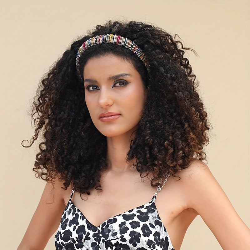 Baroque Crystal Beaded Hair Band Glitter Headdress Hair Accessories Women