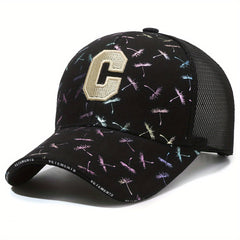 Embroidery Mesh Trucker Hat Dandelion Hot Stamping Hip Hop Couple Baseball Cap