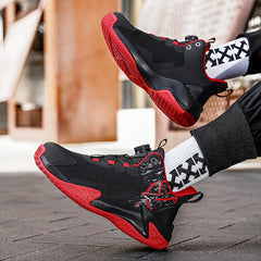 Men's Rotating Buckle Basketball Shoes Non Slip Sneakers