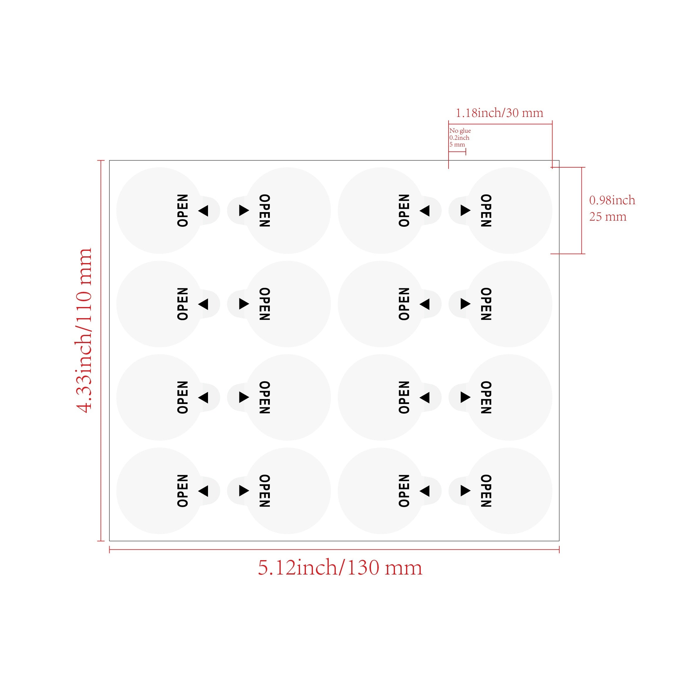 320pcs Adhesive Label Packaging Sealing Sticker