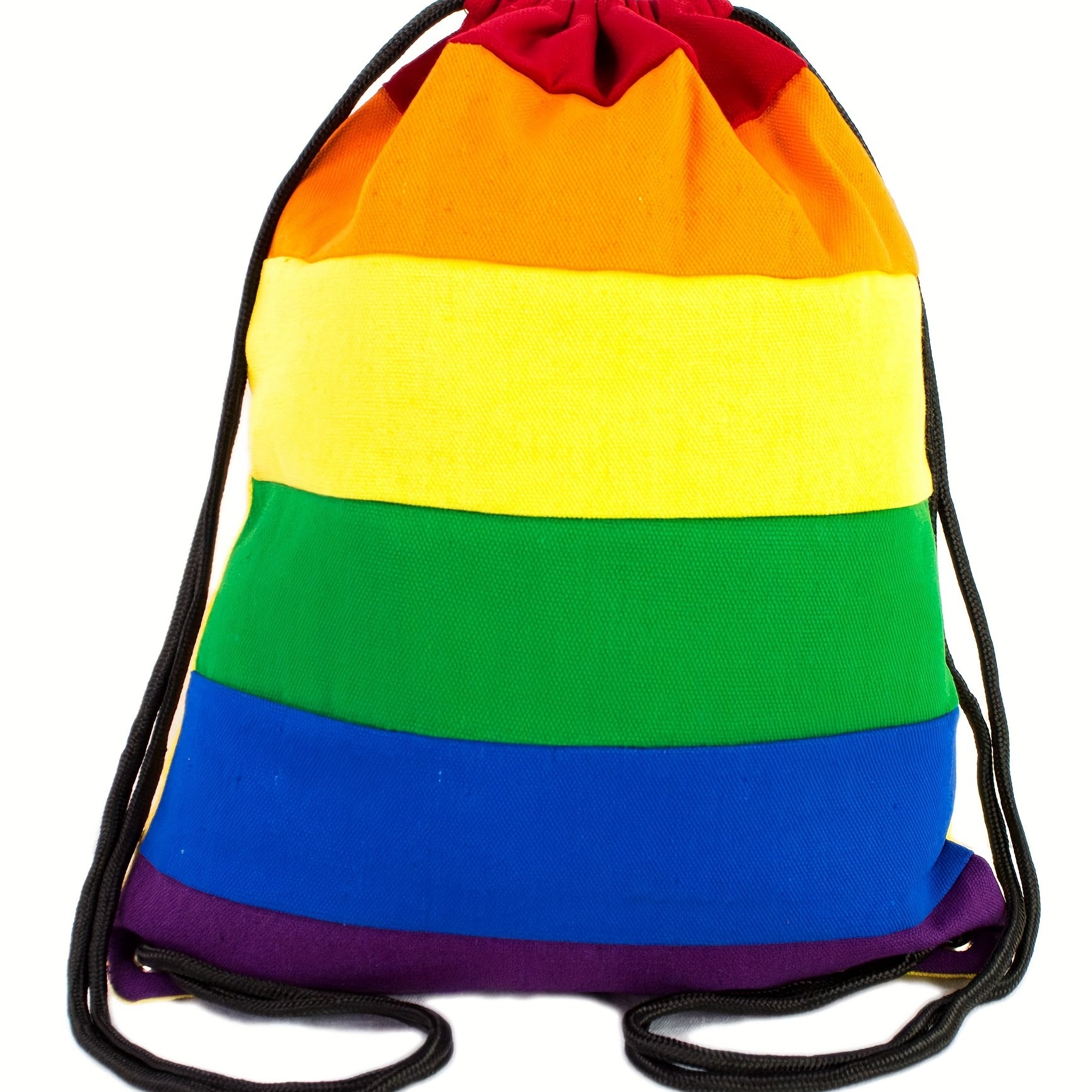 LGBTQ Rainbow Stripe Backpack Pride Month Drawstring Storage Bag
