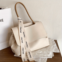Minimalist Flap Hobo Bag PU Leather Handbag Women's Tote & Shoulder Purse