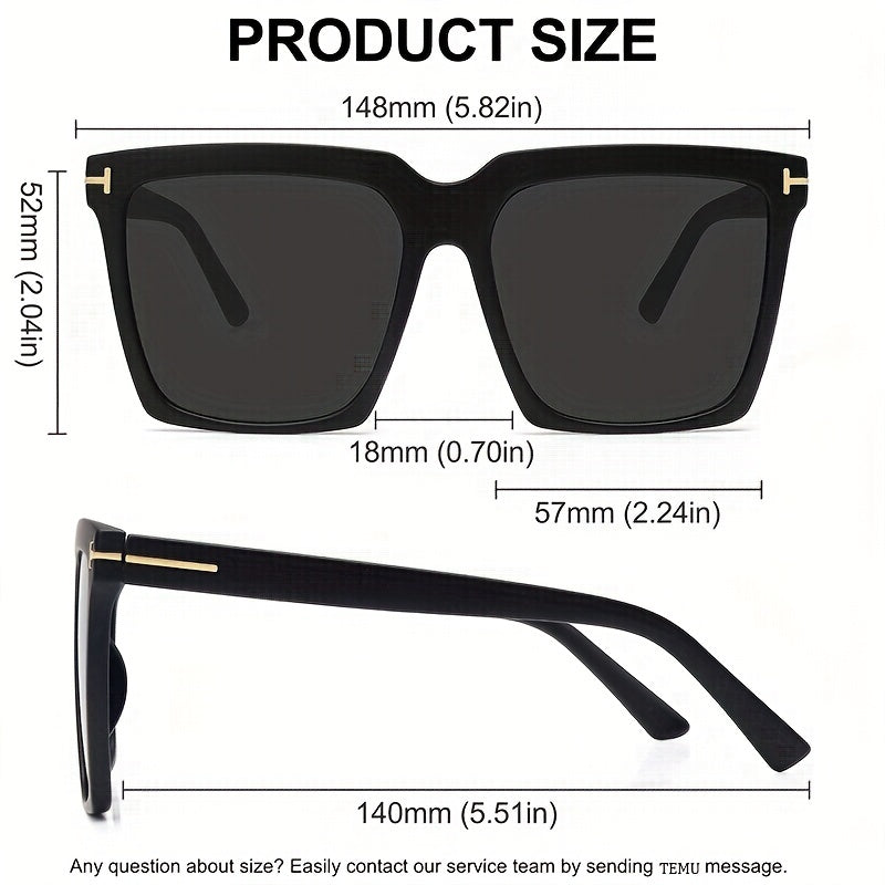 Men Square Frame Sunglasses UV Protection Summer Sunglasses