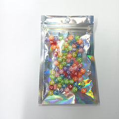 Colorful Transparent Round Alphabetic Letter Beads For Jewelry