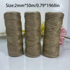 3pcs 50m Jute Twine DIY String Gardening Crafts