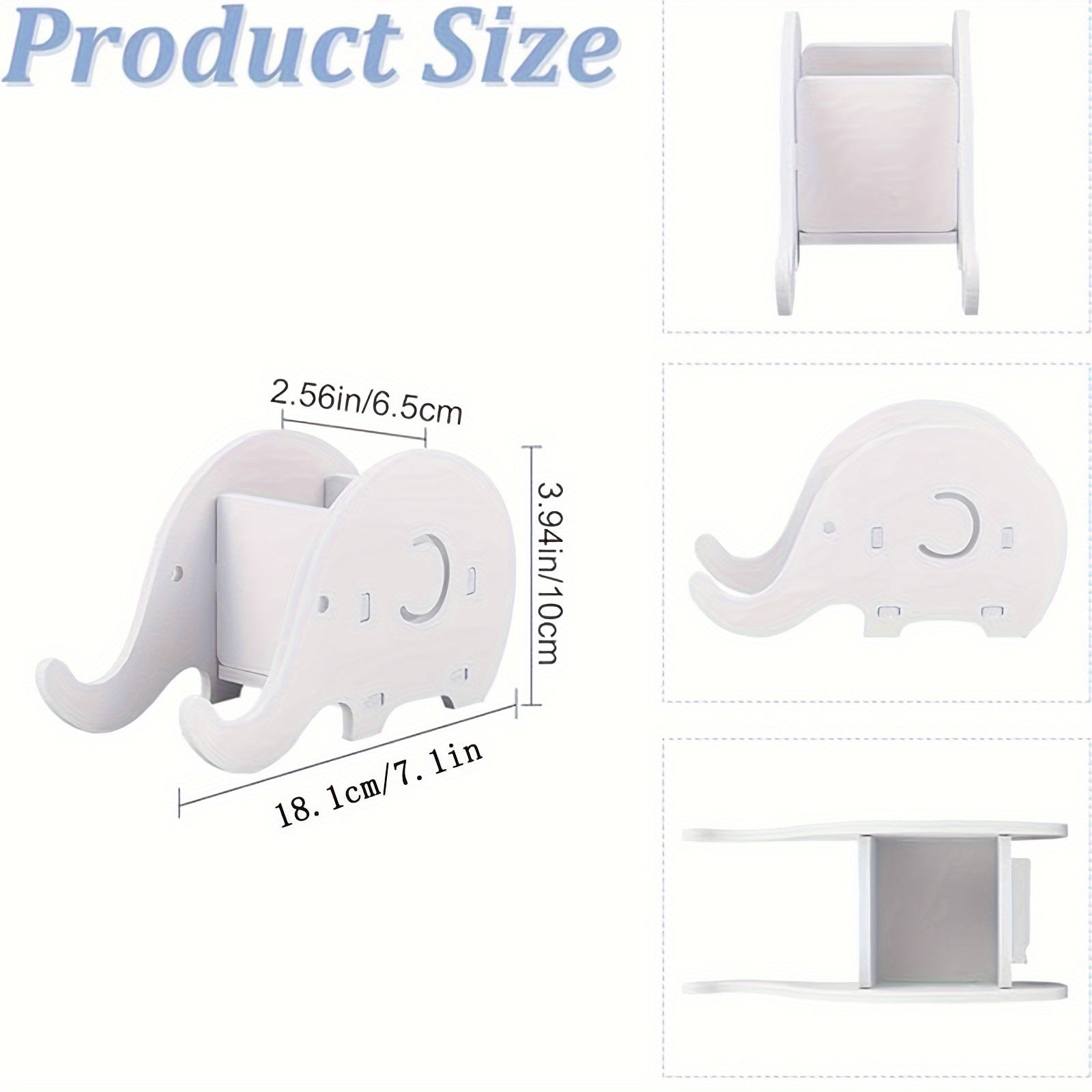 Elephant Shape Pen Holder With Phone Stand Makeup Brush Stationery Storage Rack