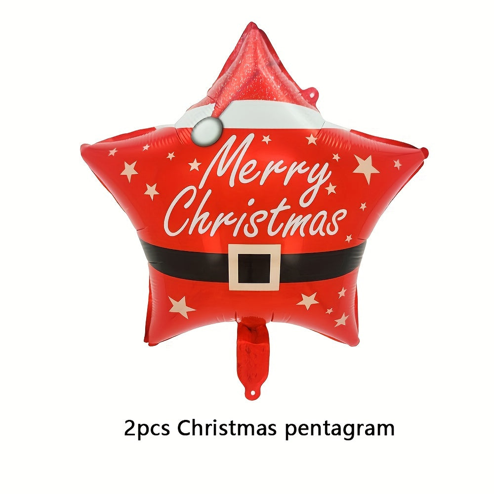 2pcs Christmas Star Balloons Gift Decoration Party Decor