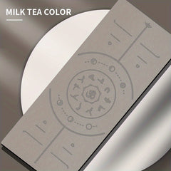 Frosted PU Leather Rubber Yoga Mat Durable Eco friendly Mute Cushion