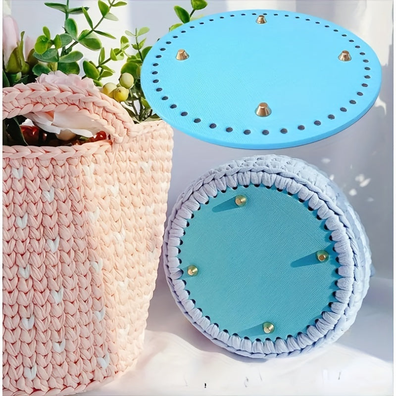 PU Leather Handbag Bottom With Holes Rivet for DIY Bags