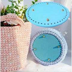 PU Leather Handbag Bottom With Holes Rivet for DIY Bags