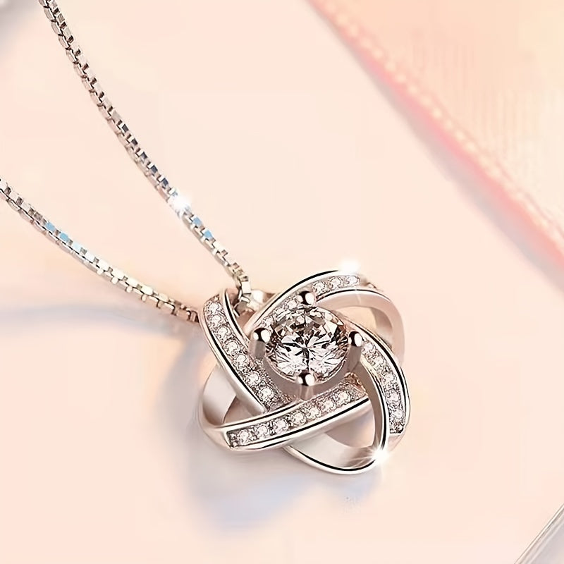 Love Knot Pendant Necklace Gift From Dad - Daughter Gift