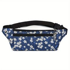 Floral Print Fanny Pack Lightweight Outdoor Sling Bag