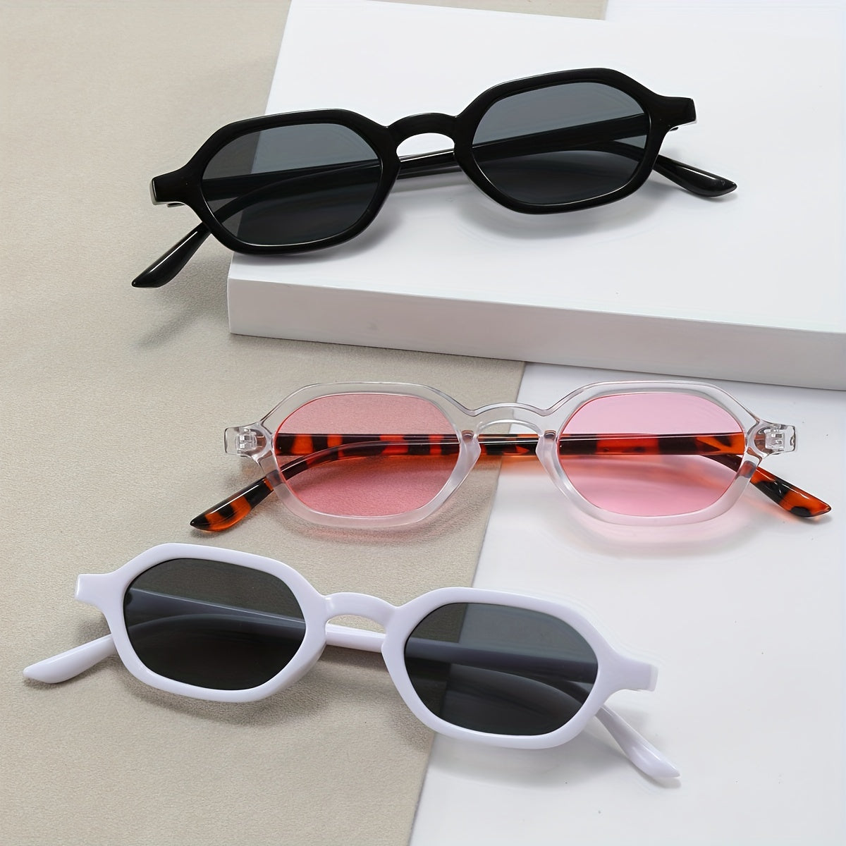 Y2K Geometric Sunglasses HipHop Anti Glare UV400