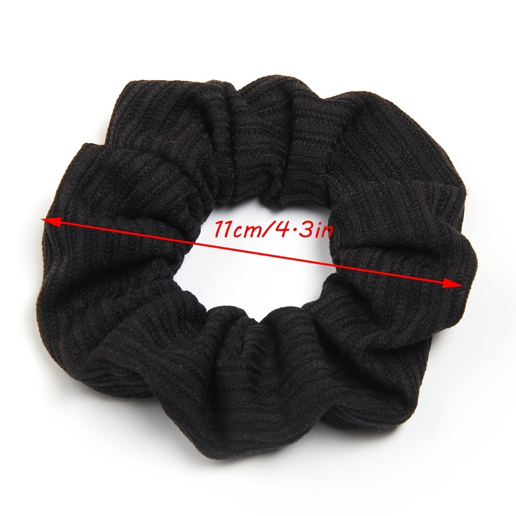 Solid Elastic Scrunchie For Women Girls Sleep Soft Scrunchies