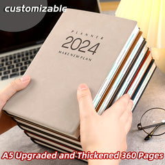 Faux Leather Planner Calendar Organizer Monthly Schedule Weekly Date Book