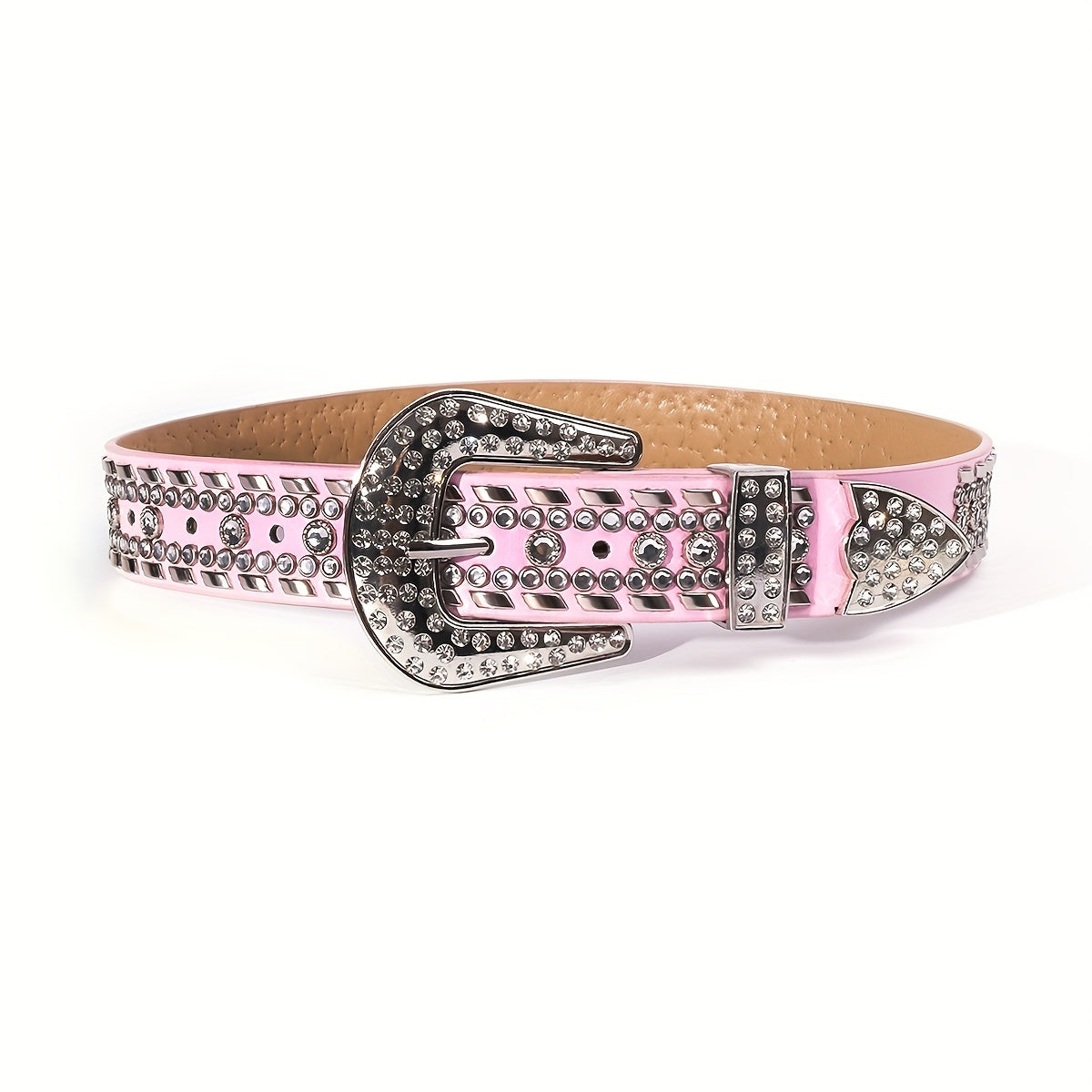 Kids Rhinestone Western Belt Girls Boys Cowgirl Inlaid Diamond Leather