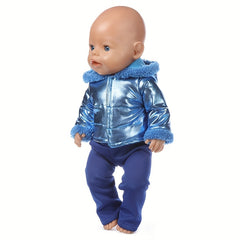 17" Doll Clothes Set for Synthetic Gemstone Doll - Blue Pants Outfit