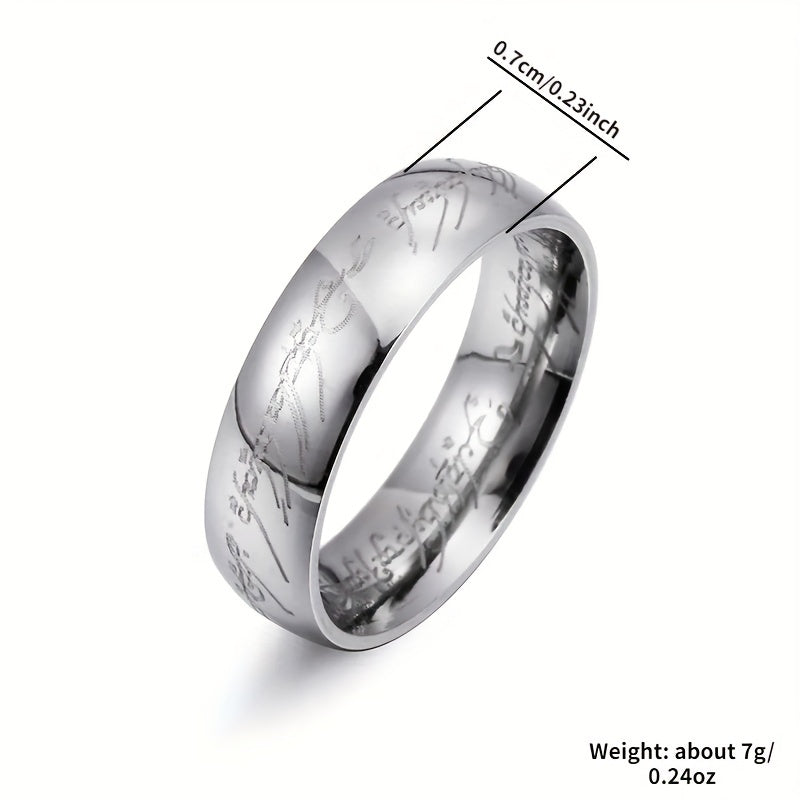 Couple Stainless Steel Magic Ring King Ring Titanium American Finger Ring