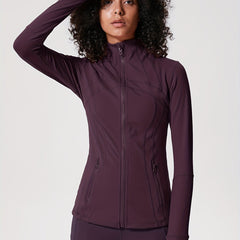 Full Zip Yoga Jacket with Thumb Holes and Pockets