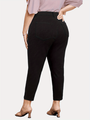  Casual Jeans High Rise Straight Leg Jeans With Pockets