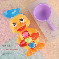 Duck Spin Water Wheel Baby Bath Toy Yellow Duck Children Splash Water Toy
